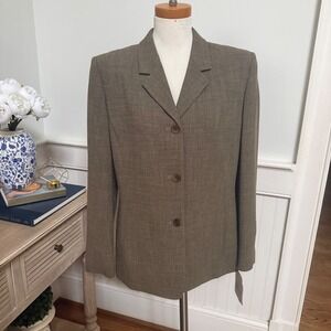 NWT Liz Claiborne Womens Herringbone Blazer Jacket Pants Suit Set 10/12